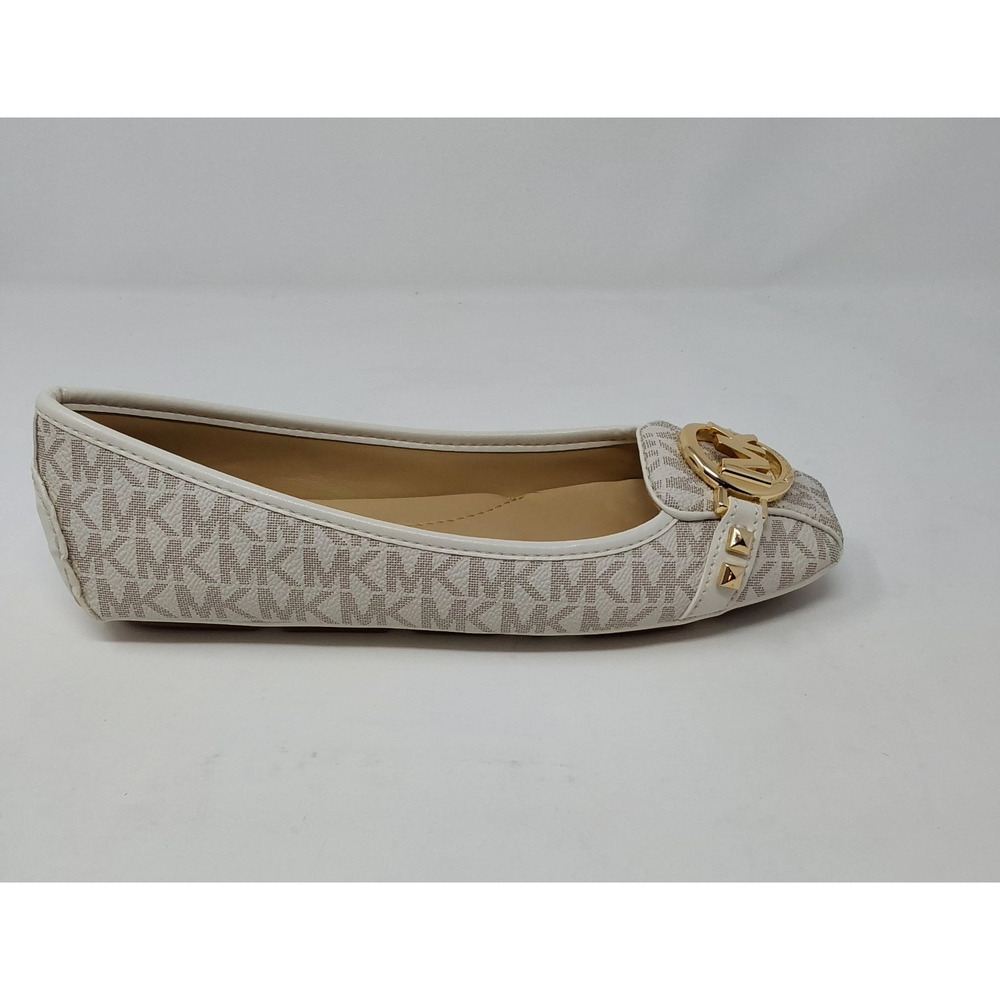 Michael Kors Fulton Moc Vanilla MK Logo Flats Womens Size 6M - Picture 7 of 16